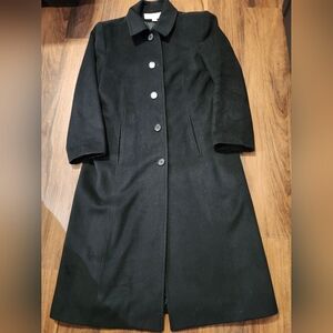 Womens Vintage Liz Claiborne Sz 12 Petite 100% Wool Overcoat/Car Coat